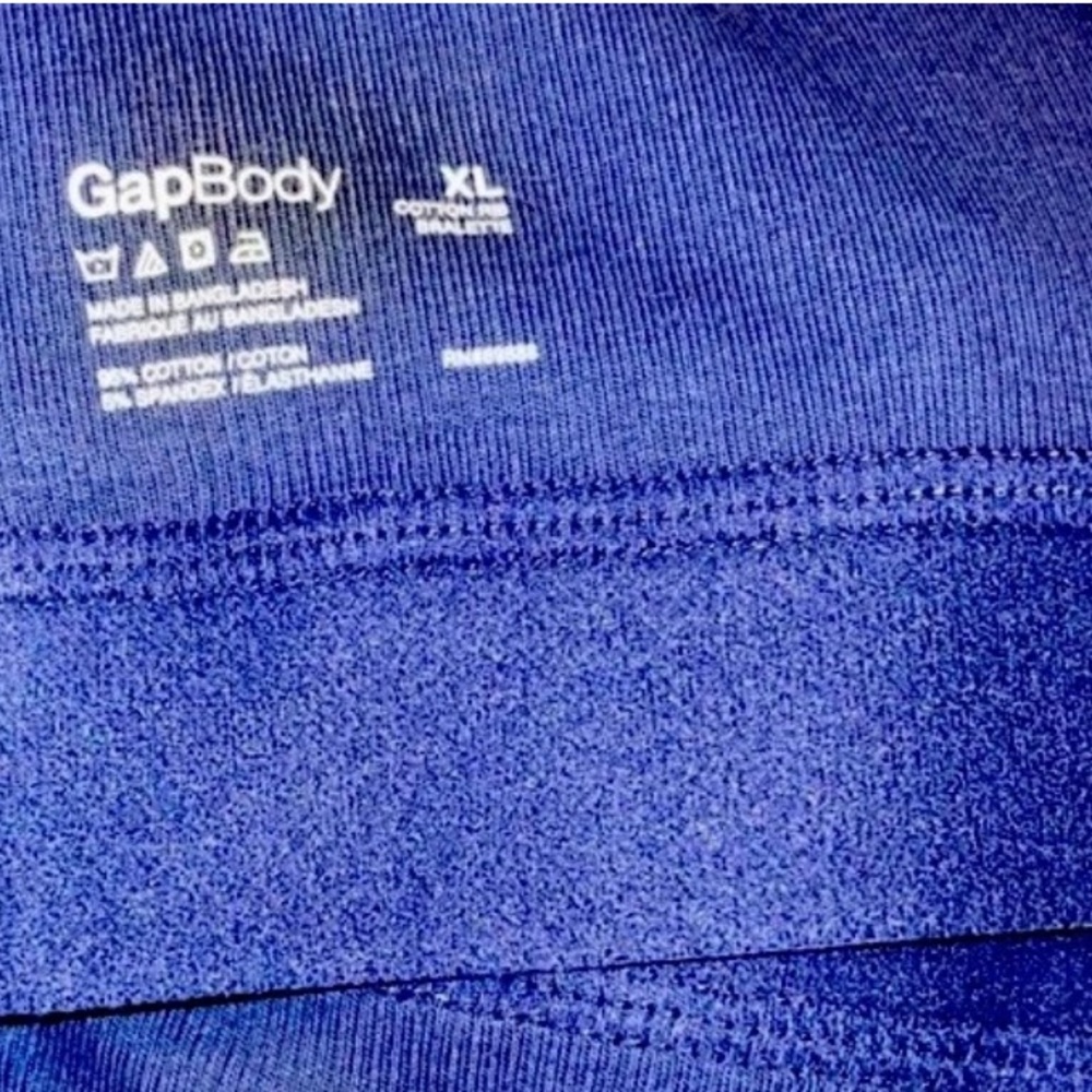 GAP BODY Bralette XL Cotton Ribbed Navy Blue NEW - Picture 6 of 6